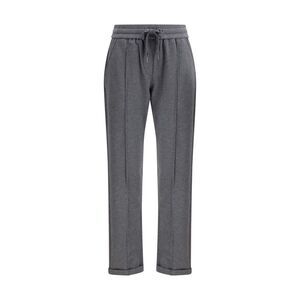Brunello Cucinelli Women Track Stretch-Fleece Trousers With Monili Detailing